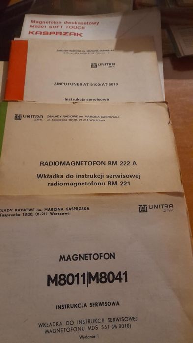 Instrukcje serwisowe radia Unitra