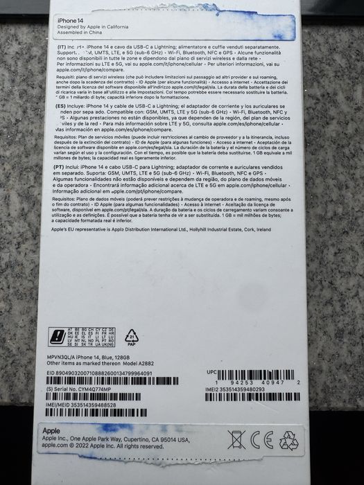 Iphone 14 128GB Blue