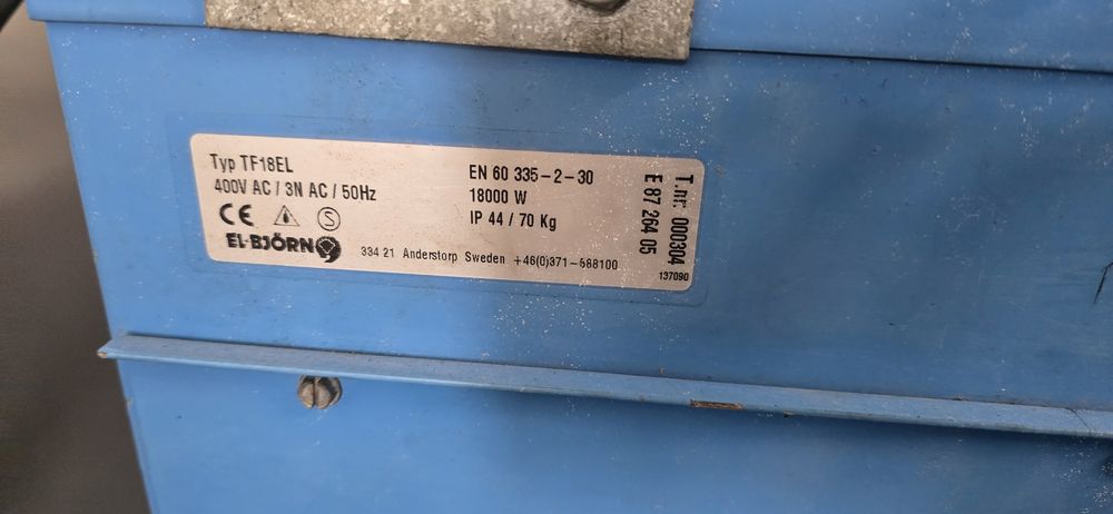 Dmuchawa nagrzewnica EL BJORN TF18EL 18KW