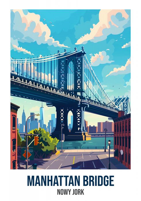 Plakat 70x100cm Manhattan Bridge