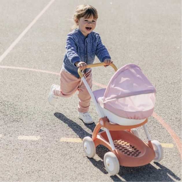 Дитяча коляска для ляльки Baby Nurse Smoby колясочка іграшкова іграшковий візочок дитячий Детская коляска для куклы игрушечная люлька з корзиною