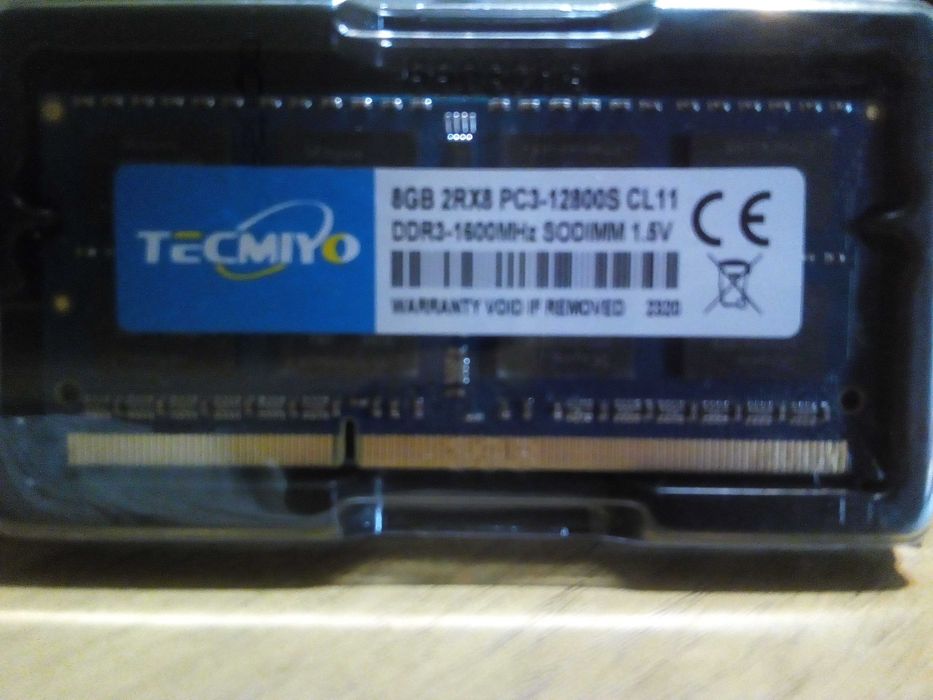 Пам'ять ноутбучна TЕCMIYO 1600MHz SO-DIMM 8 гігабайт DDR3 i DIMM DDR4