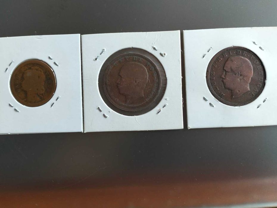 Moedas Portuguesas - Pack 10 Monarquia + 1 Rep. Colonial (Cabo Verde)