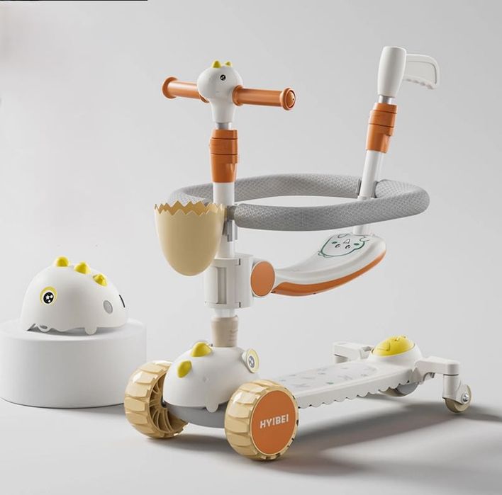 Самокат з бортиком з сидінням та батьківською ручкою City Line Maraton