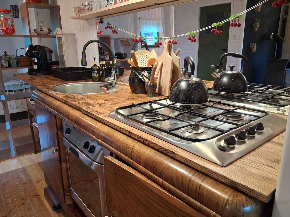 Domek letniskowy, całoroczny. Czereśniowy domek w Borach Tucholskich.