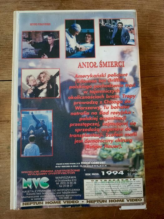 Rutger Hauer Anioł Śmierci kaseta VHS video