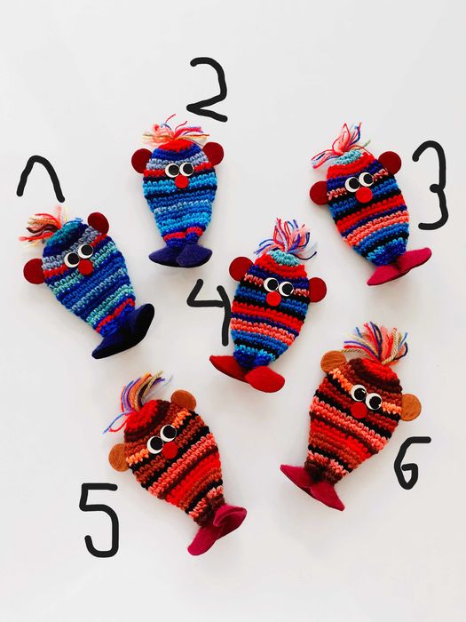 Śmieszne ludziki laleczki vintage hand made!