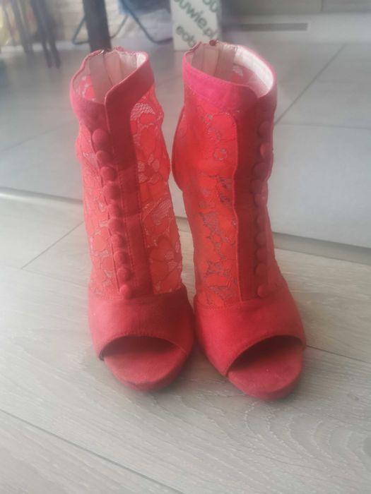 Botki sandały na obcasie Deezee 37