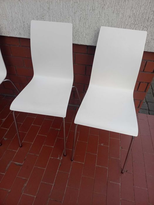 krzesła do kuchni 4 sztuki białe