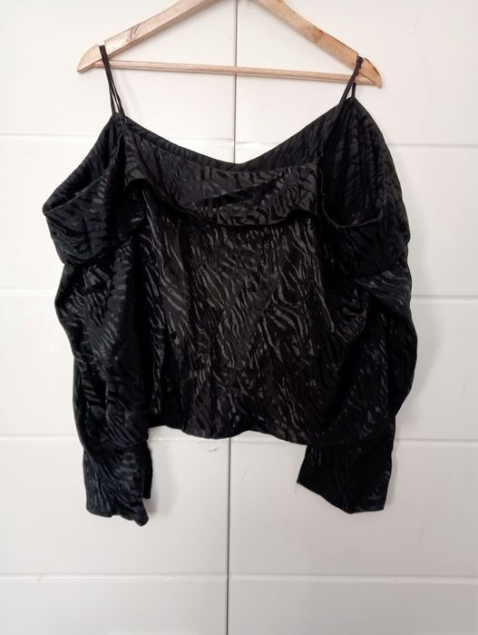 Czarna bluzka Hiszpanka rozmiar 50 Asos