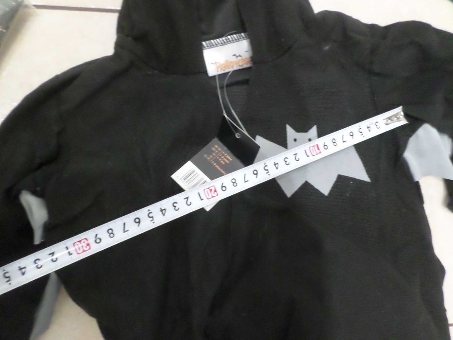 kostium strój przebranie na bal halloween nietoperz 92 NOWE