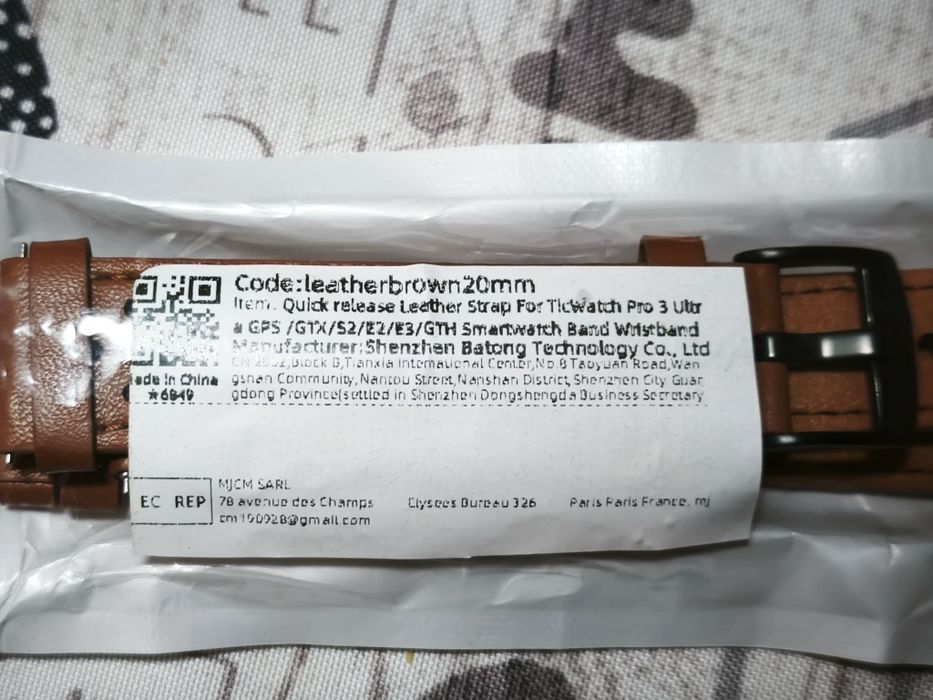 Bracelete couro 20mm