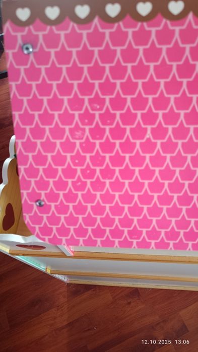 Domek dla Lalek Drewniany Duży Oświetlenie LED Mebelki 3 Poziomy