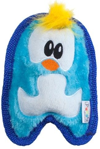 Zabawka dla psów lubiących dużo gryźć i żuć Waleczny pingwinek 15x11cm