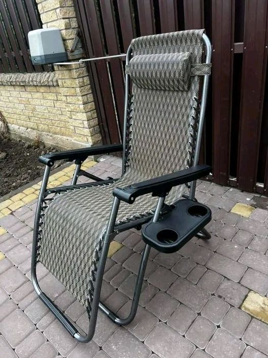 Садовое Кресло Шезлонг с подстакаником. Лежак розкладний пля