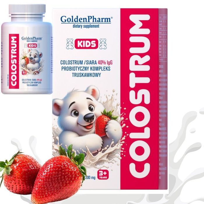 colostrum dla dzieci kids junior suplement z probiotykiem odporność 60 szt