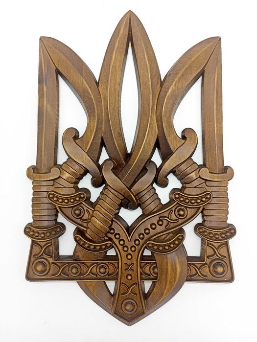 Тризуб.Герб.Україна. Різьба.Панно.