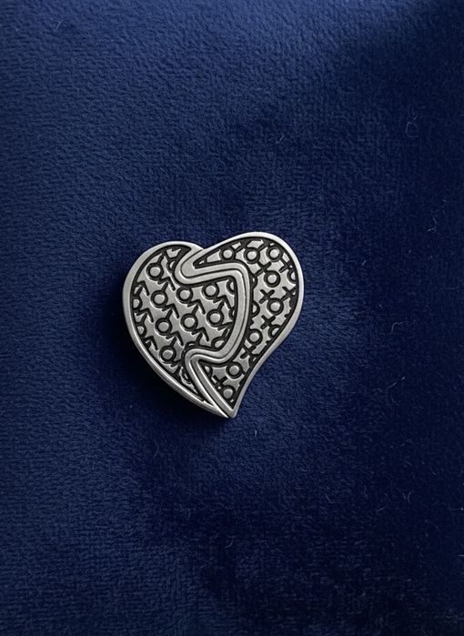 Wisiorek #kruk #serce ze stali walentynki