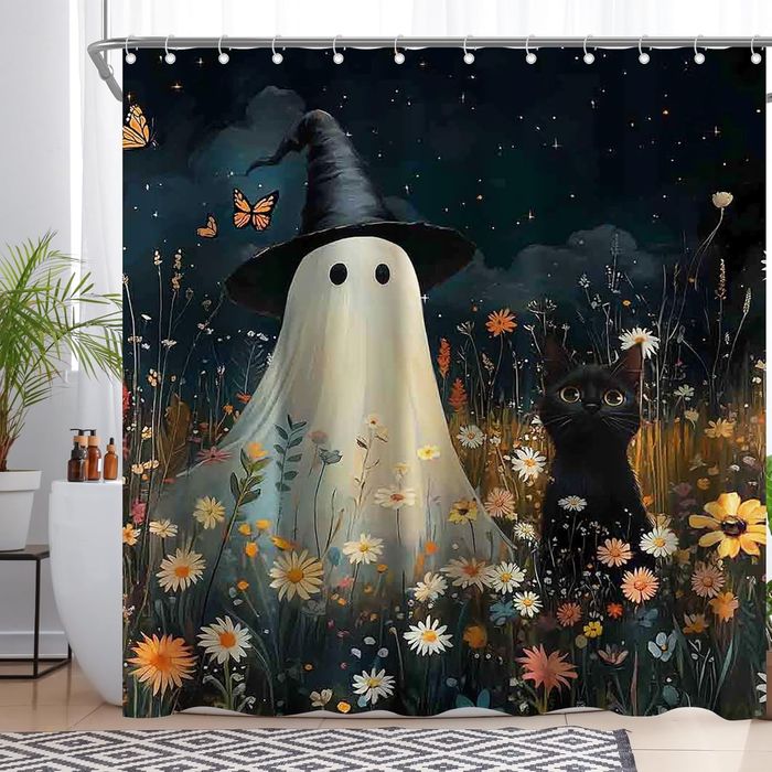 Zasłona prysznicowa Halloween - wodoodporna poliester 180x180