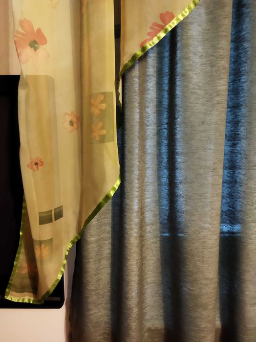 zasłona zasłony z lambrekinem szantung