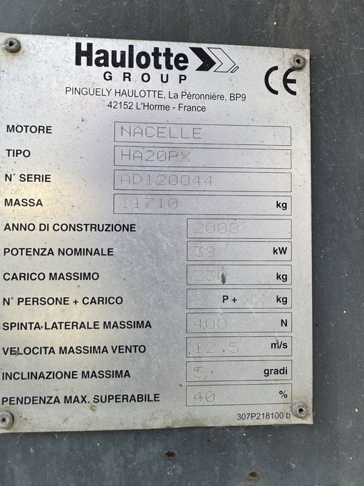 Plataforma Articulada Diesel 20mt Usada