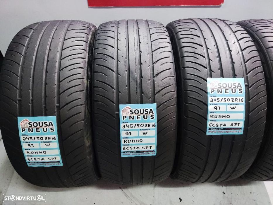 4 pneus semi novos 245-50r16  kumho - oferta dos portes