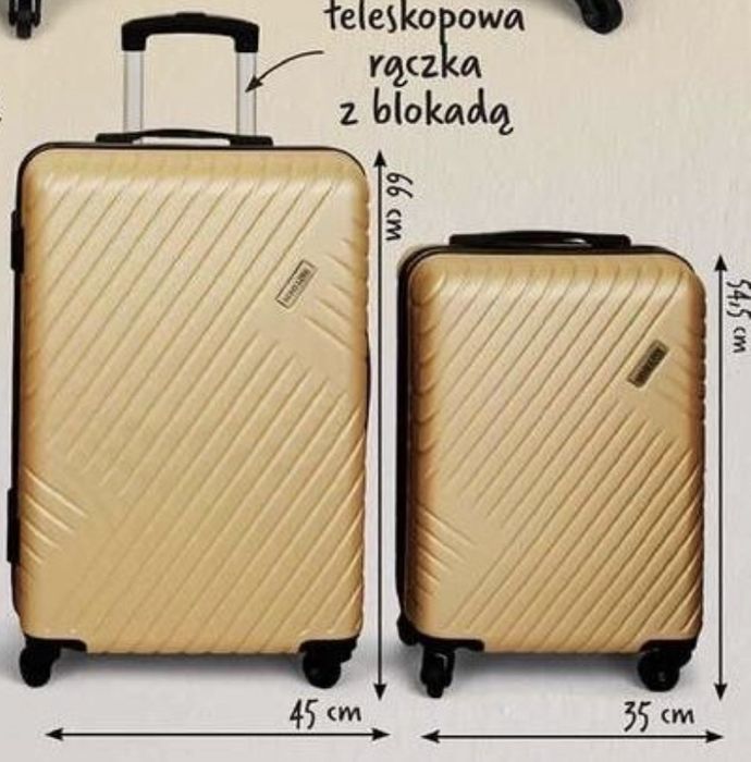 Zestaw 2 nowych walizek