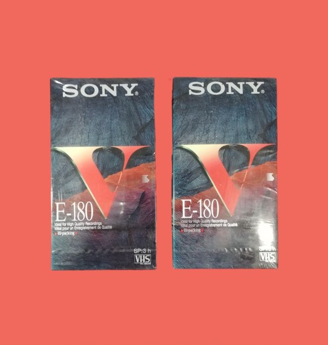 Cassetes VHS Sony E-180 seladas