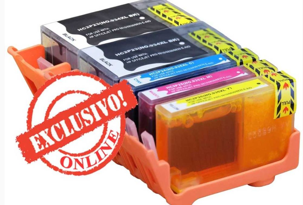 Conjunto 5 Tinteiros HP Compatíveis 934XL/935XL