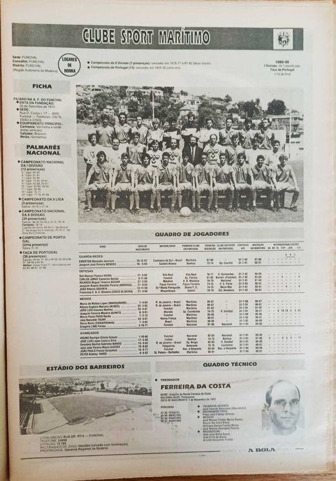 Cadernos de A Bola nº 19 - Época 90-91