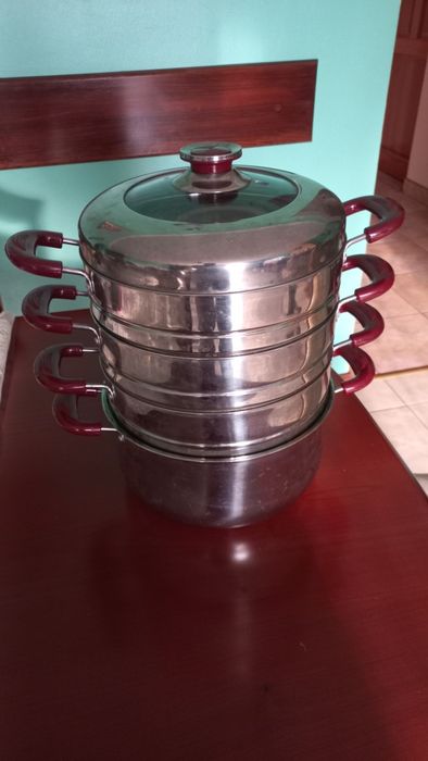 Garnki do gotowania na parze, wysokość 40 cm, szerokość 25 cm