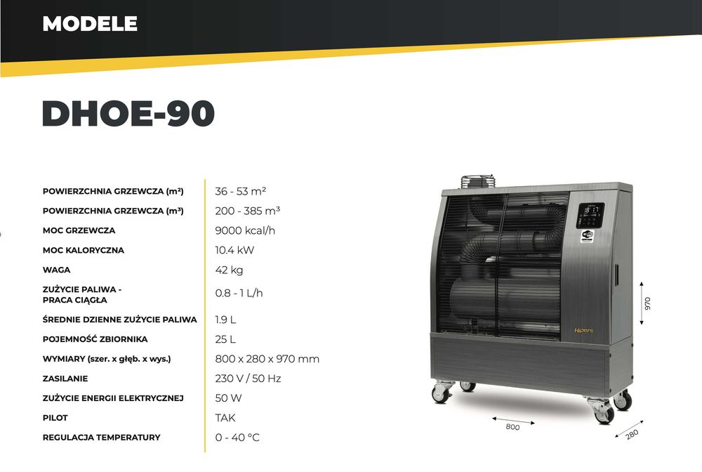 Mobilne nagrzewnice olejowe podczerwieni HIPERS - SPRZEDAŻ & SERWIS