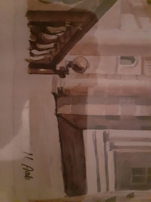 Obraz Kraków dziedziniec wawelski  akwarela