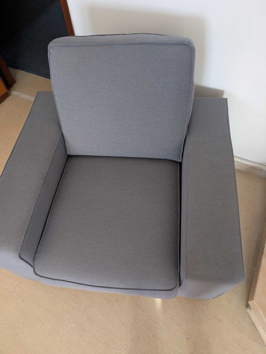 Conjunto 2 sofás (sofá longo com chaise longue + cama e sofá pequeno