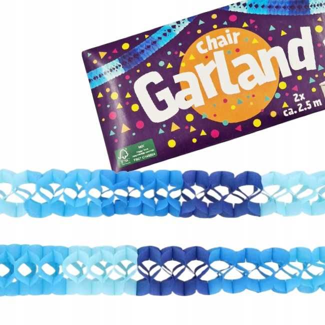Girlanda Dekoracyjna Niebieska – Zestaw 2 sztuki po 2,5 metra
