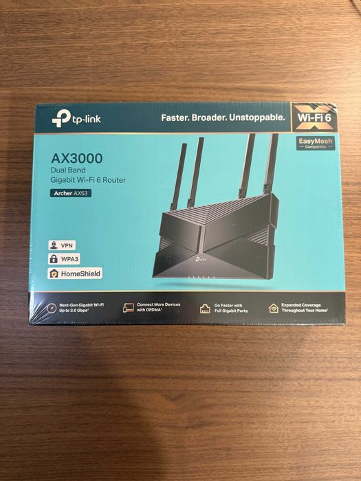 Router TP-Link AX3000 Wi-Fi 6 – Novo (Nunca Usado)