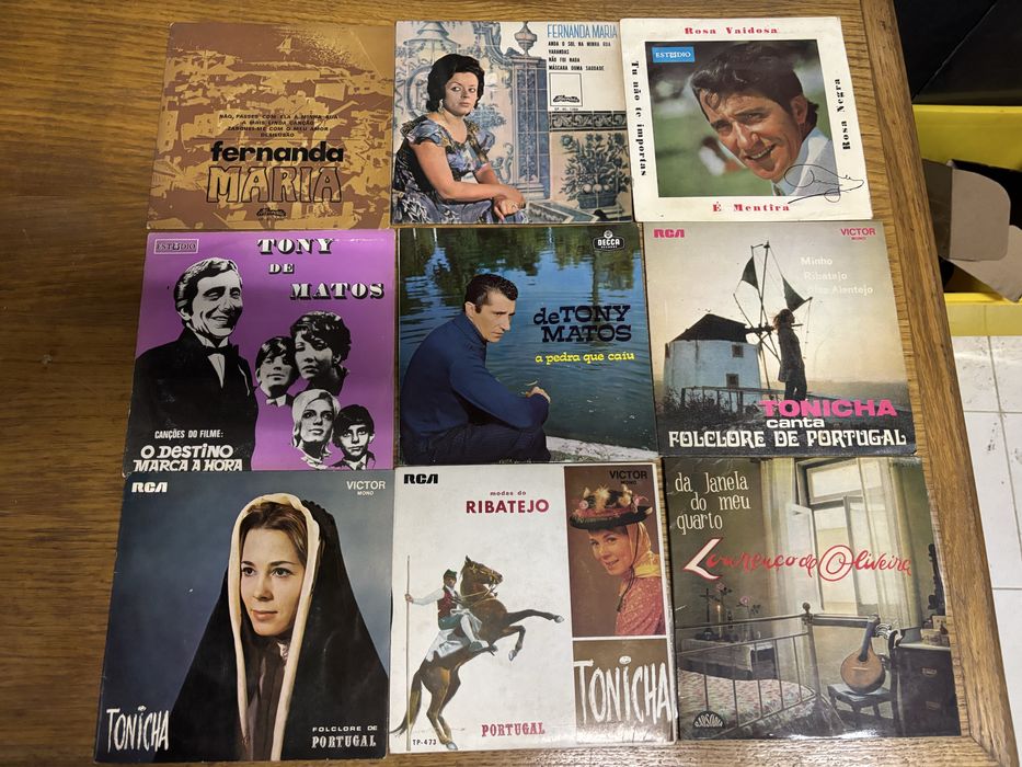 Lote Discos Vinil Portugueses Tonicha Tony de Matos Fado