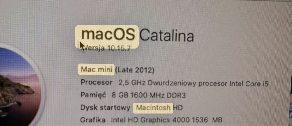 Apple Mac mini (Late 2012) + klawiatura + mysz – gotowy do pracy
