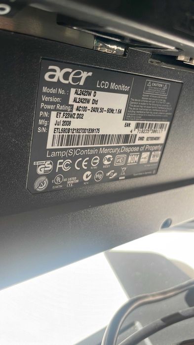 Monitor ACER AL2423W 24"
