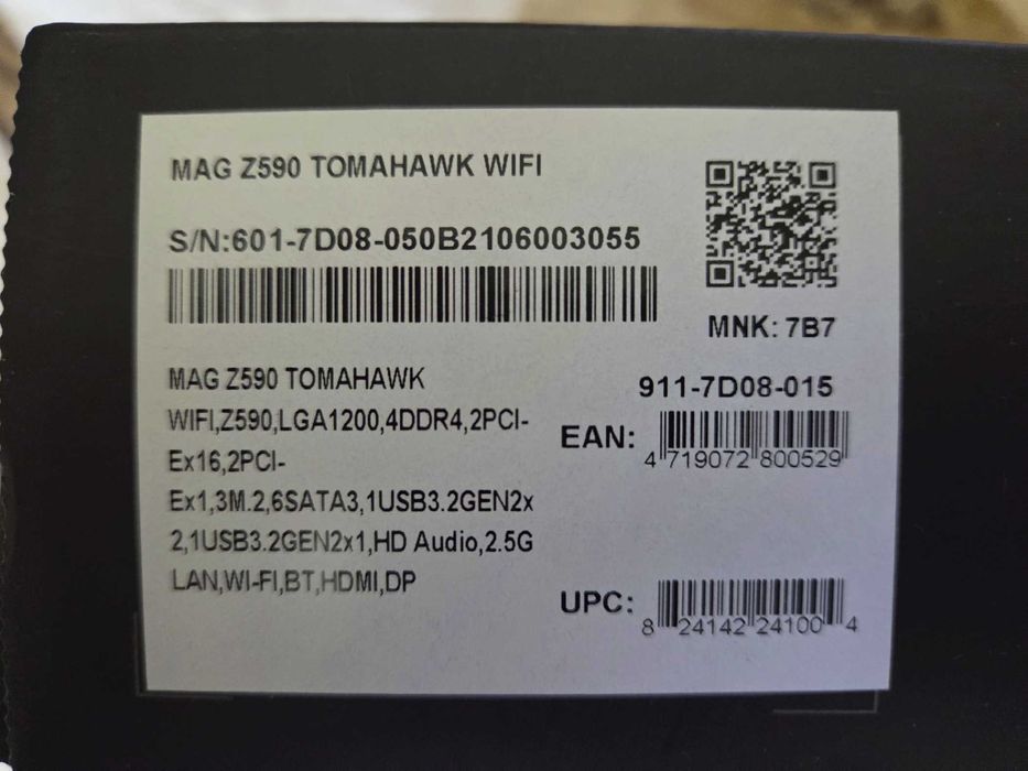 Płyta główna MSI MAG Z590 Tomahawk WiFi
