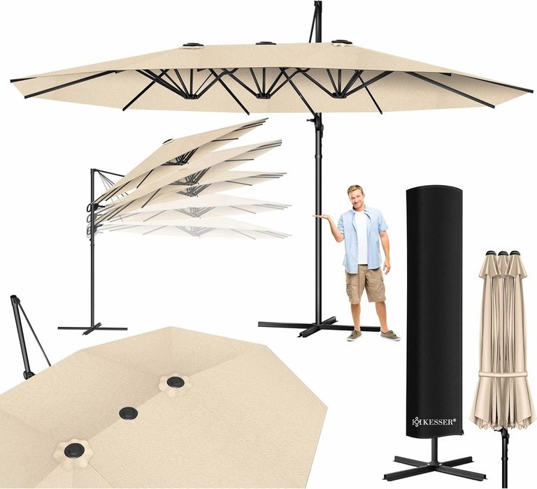 Parasol ogrodowy 4.6 x 2.6 kesser nowy