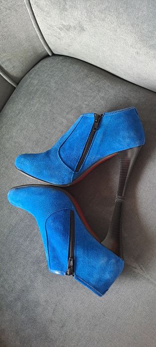 Botins azul camurça