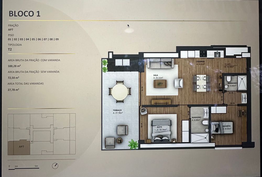 Apartamento T2 em Novo empreendimento em Canidelo