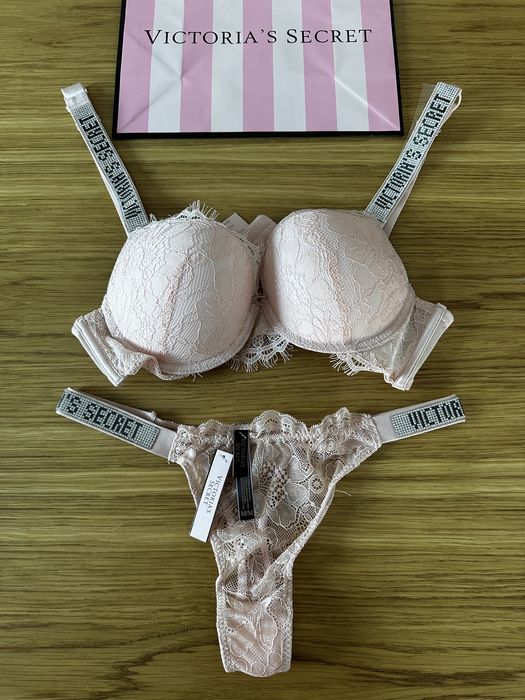 Komplet bielizny Victoria’s Secret rozmiar B75 stanik + stringi