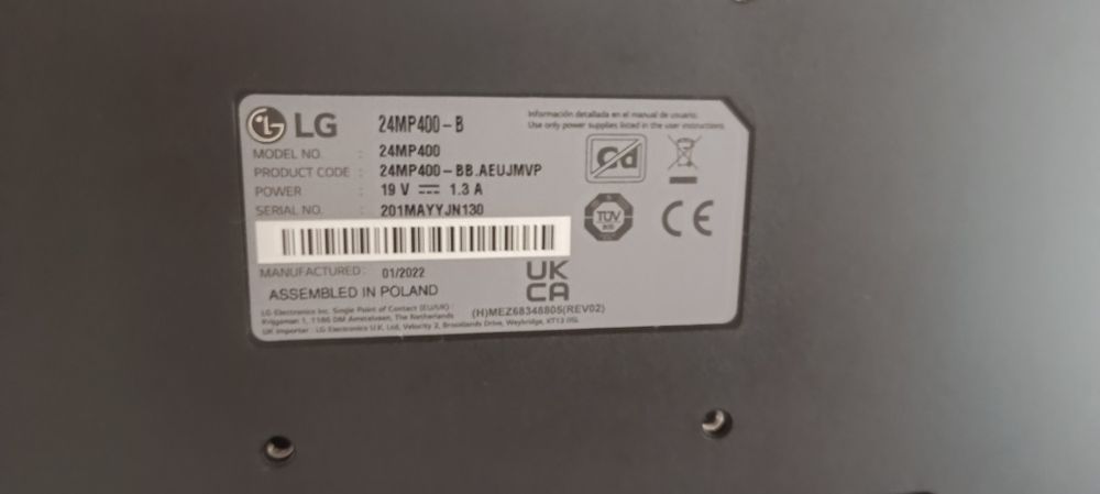 LG 24MP400-B 24" IPS FullHD