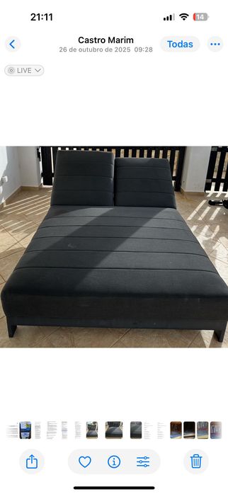 Espreguiçadeira 2 lugares  alcochoada  várias posições