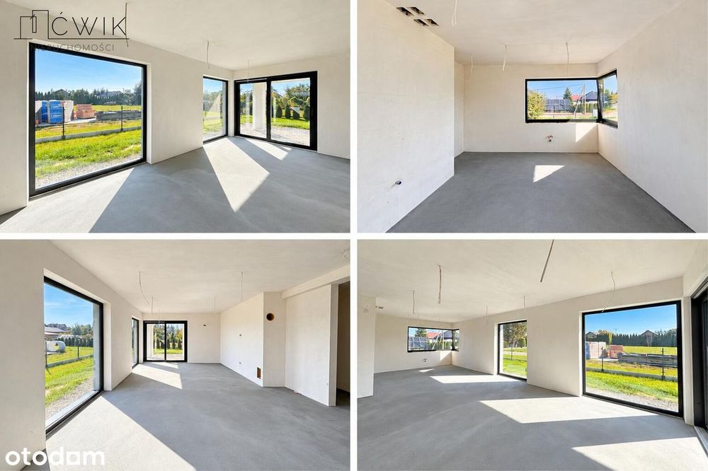 Nowoczesny dom parterowy 123,85 m² | 8,2 ar | 2,5 km od Bochni