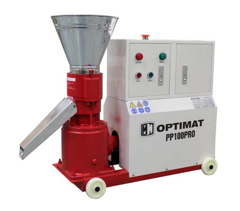 Peleciarka Granulator Paszy Peletu Optimat PP100PRO 100KG/H 230V Matryca