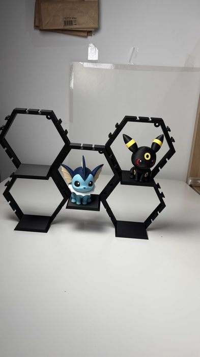 Kit com 5 Nichos Hexagonais Impressos em 3D