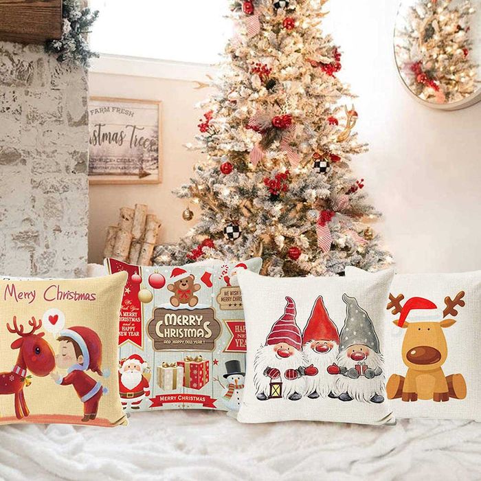 4 Pack capas de Natal para almofadas novo